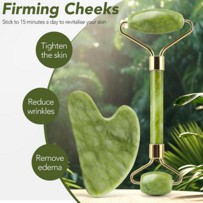 Huefull – Genuine Jade Roller & Gua Sha Set