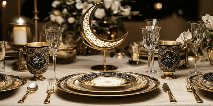 Elegant Ramadan-Themed Tableware