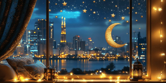 Ramadan-Themed Window Decorations