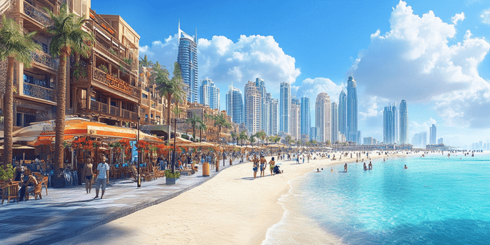 JBR Beach & The Walk – A Vibrant Promenade