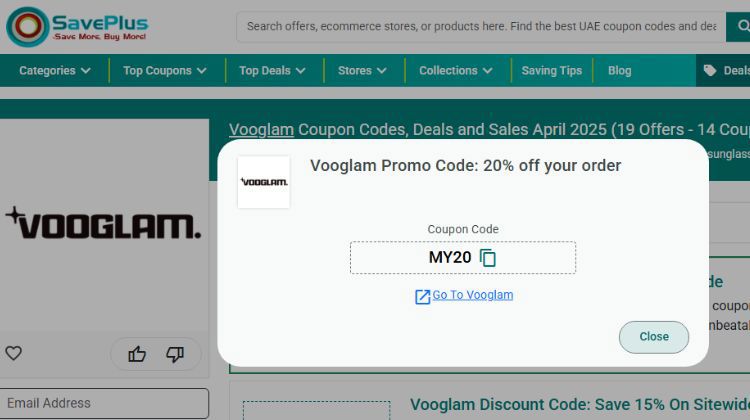 Use SavePlus UAE Vooglam Coupon Codes
