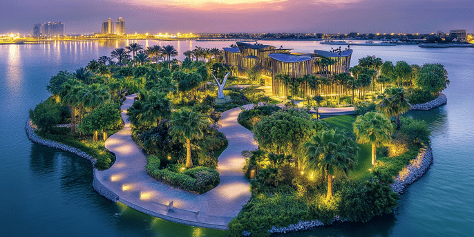 Relax in the Green Oasis of Al Noor Island